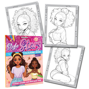 Dreamland Style Stars Fashion Colouring Book for Girls, Kids and Teens: Book 2 |Fun and Trendy Illustrations to Color for Girls of all Ages - Books