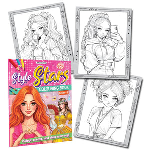 Dreamland Style Stars Fashion Colouring Book for Girls, Kids and Teens: Book 3 |Fun and Trendy Illustrations to Color for Girls of all Ages - Books