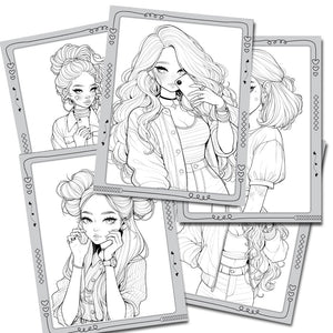 Dreamland Style Stars Fashion Colouring Book for Girls, Kids and Teens: Book 3 |Fun and Trendy Illustrations to Color for Girls of all Ages - Books