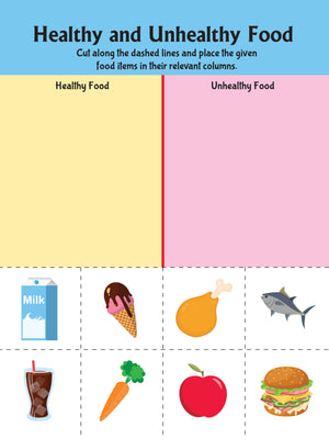 Dreamland Tasty Foods Scissors Skills Activity Book with Safe Scissors 4-7Y - Books