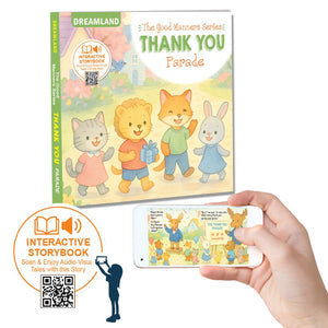 Dreamland Thank you Parade - A Good Manners Picture Book for Toddlers and Preschoolers| Interactive Picture Board Book for Toddlers & Preschoolers | Audio-Visual Storybook with QR Code | Early Learning Book for Kids Age 1–4 Years | 16 Pages - Books