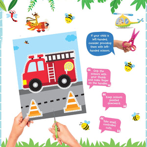 Dreamland Ultimate Vehicles Scissors Skills Activity Book with Safe Scissors 4-7Y - Books