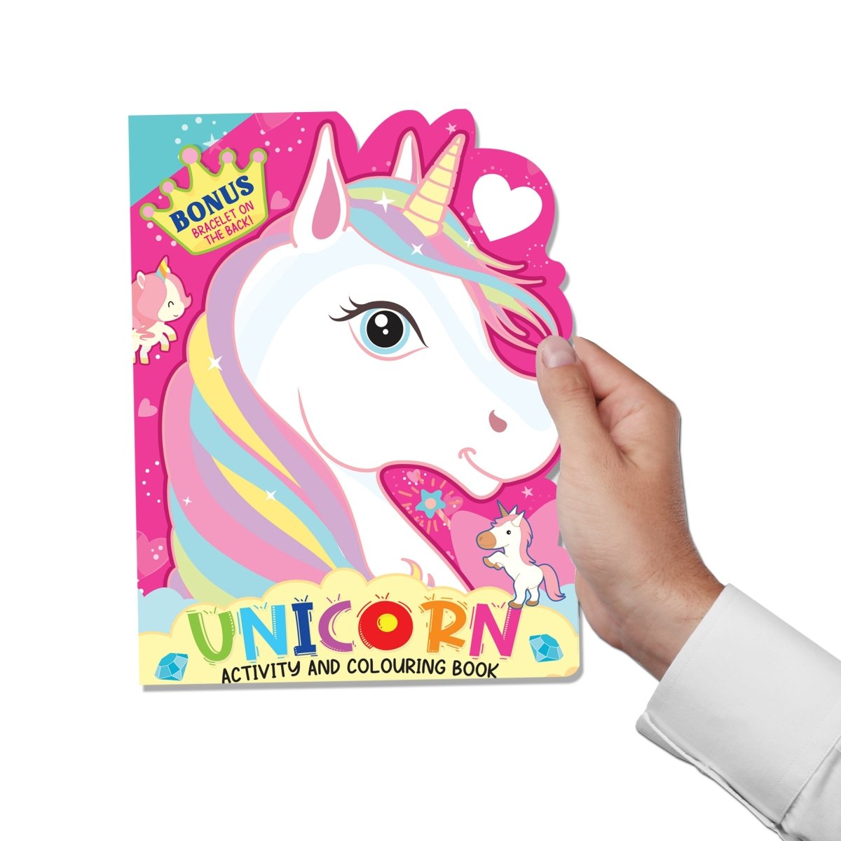 Dreamland Unicorn Activity And Colouring Book- Die Cut Animal Shaped Book - 9789394767577