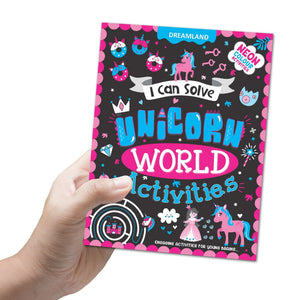 Dreamland Unicorn World Activities - I Can Solve Activity Book for Kids Age 4- 8 Years | With Colouring Pages, Mazes, Dot-to-Dots - Books