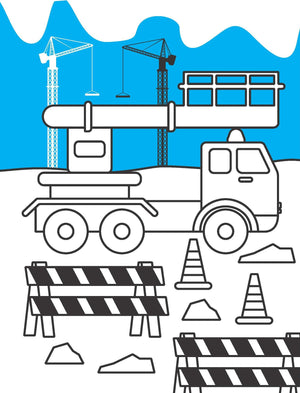 Dreamland Vehicles Neon Colouring World Book for Kids Age 4 - 7 years with Neon Pens - Books
