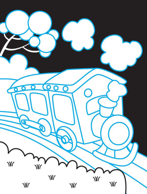 Dreamland Vehicles Neon Colouring World Book for Kids Age 4 - 7 years with Neon Pens - Books