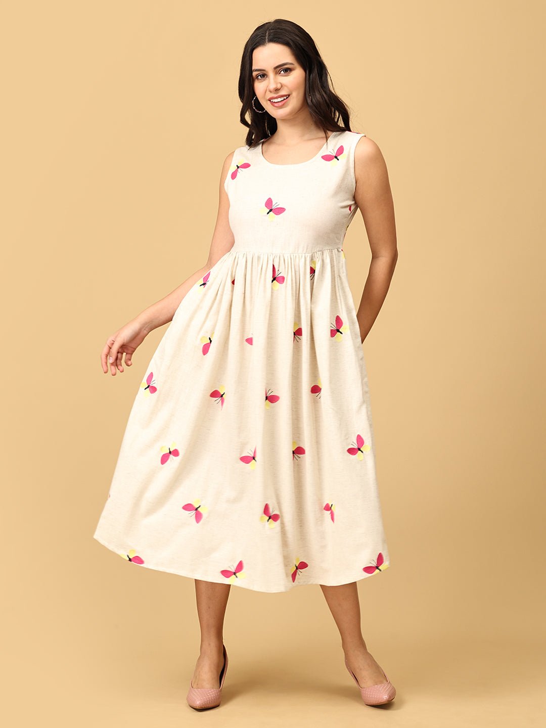 Dreamscape Wings Women's Dress Set With Jacket - WDRS - SK - DSWN - S