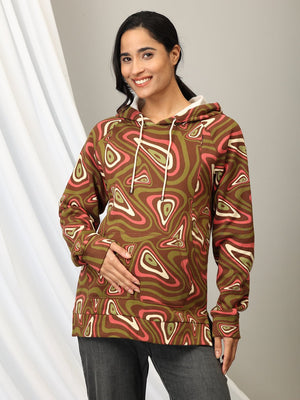 Dreamwave Maternity and Nursing Sweatshirt Hoodie - MNSWT - SD - DRMWV - M
