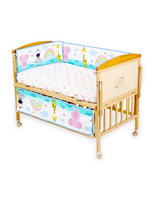 Dreamy Animals - 4 Section Crib Rails Protector Bumper Set - BPR-DRMANL