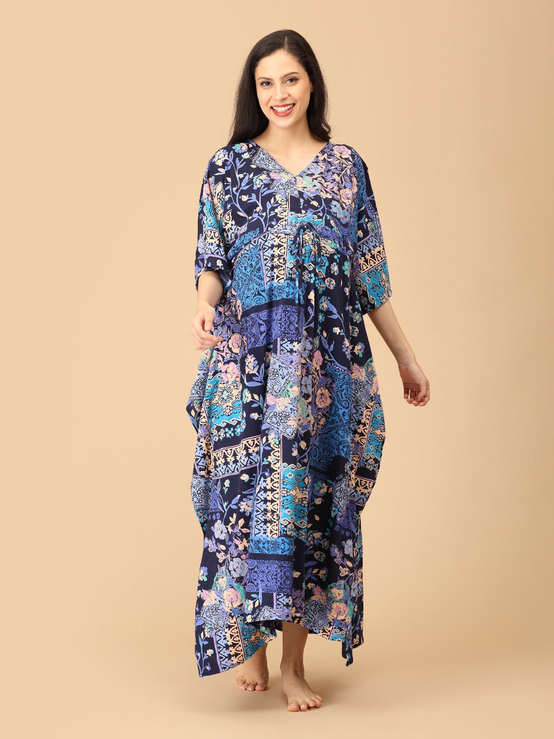 Dreamy Daze Maternity and Nursing Kaftan Nighty - NW - SD - DRMDZ - S