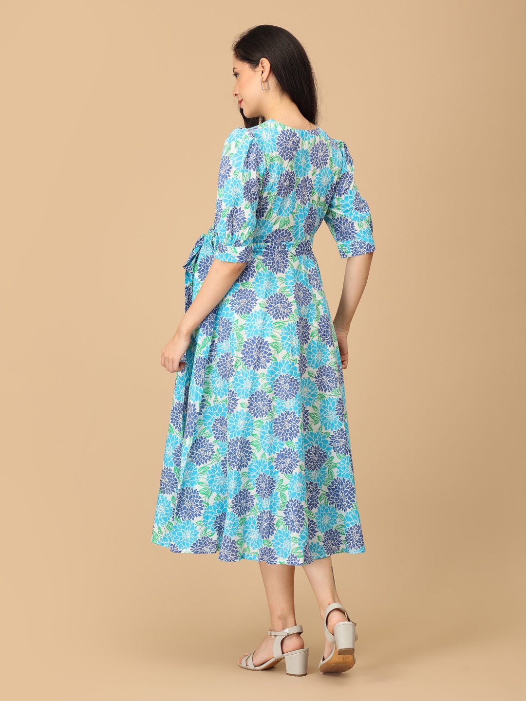 Dressed to Bloom Maternity and Nursing Wrap Dress - DRS - SK - DRSTB - S