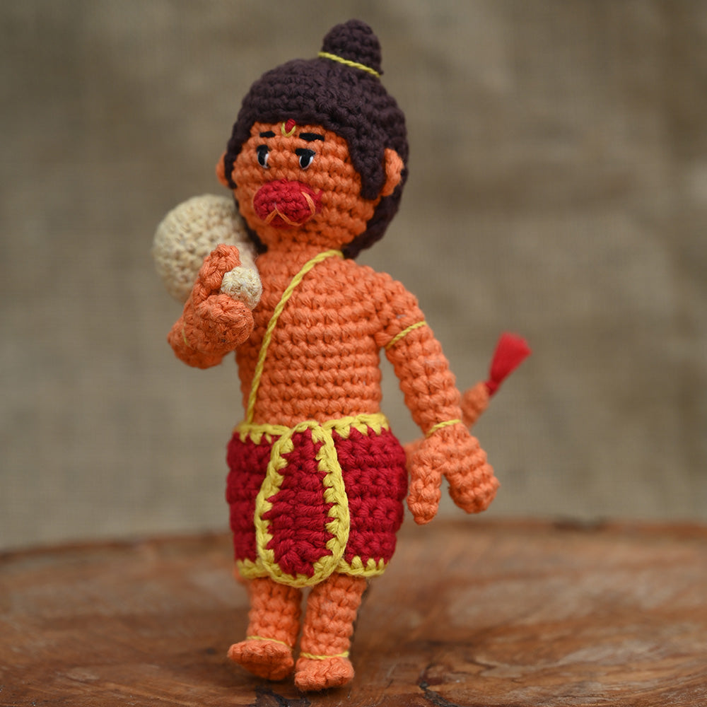Himalayan Blooms Crochet Hanuman Ji Toy
