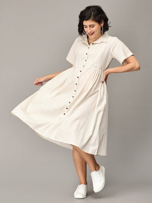 Dulce De Leche Maternity and Nursing Dress - DRS - SK - OWCL - S