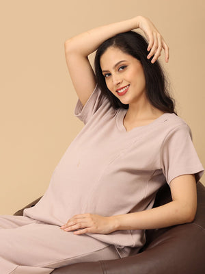 Dune Date Maternity and Nursing Nightwear Set - NW - SD - DNDT - S