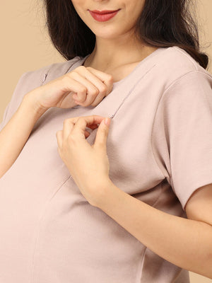 Dune Date Maternity and Nursing Nightwear Set - NW - SD - DNDT - S