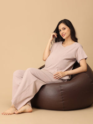 Dune Date Maternity and Nursing Nightwear Set - NW - SD - DNDT - S