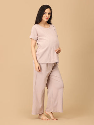 Dune Date Maternity and Nursing Nightwear Set - NW - SD - DNDT - S