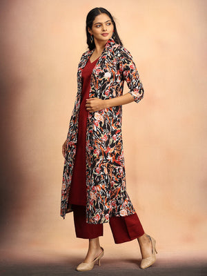 Dusk & Drama Women's Co Ord Set With Jacket - Women's Co-ord Set