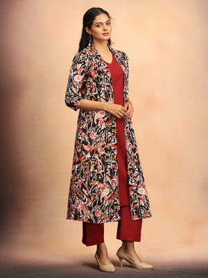 Black Dusk & Drama Women's Co Ord Set With Jacket - Women's Co-ord Set