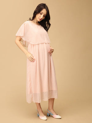 Dusk Serenade Maternity and Nursing Dress - DRS - AS - DUSR - S