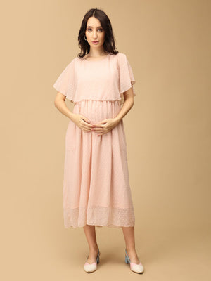 Dusk Serenade Maternity and Nursing Dress - DRS - AS - DUSR - S