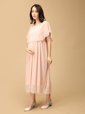 Dusk Serenade Maternity and Nursing Dress - DRS - AS - DUSR - S