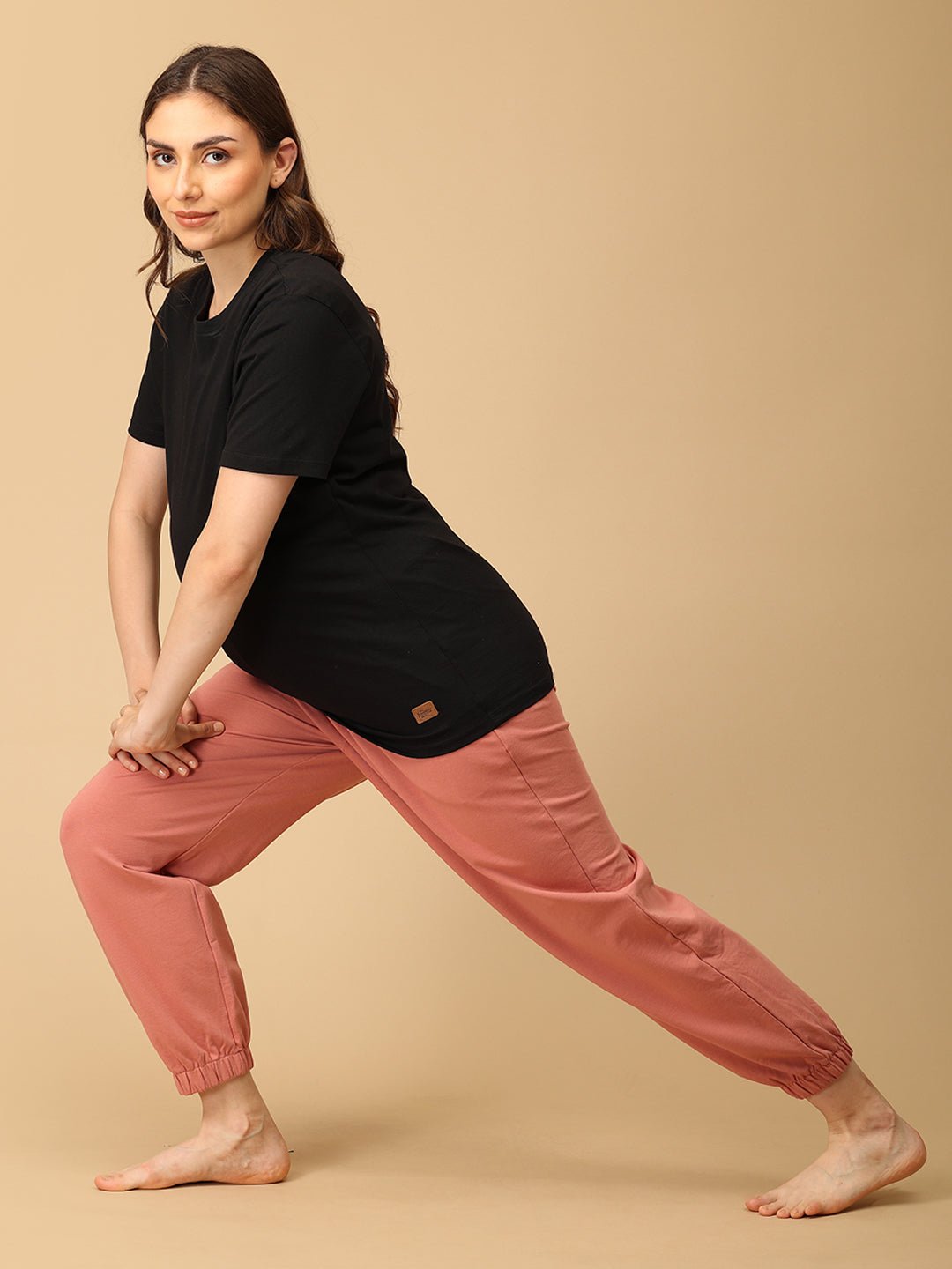 Dusty Rose Maternity Joggers - DEN - AN - DSTRSJG - S