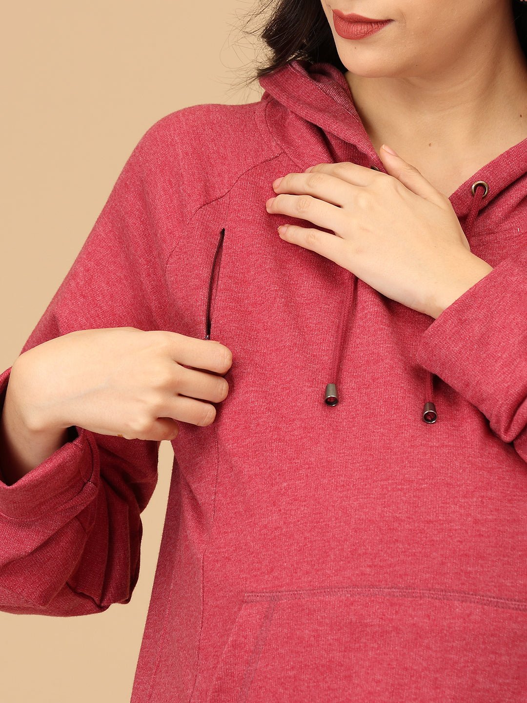 Dusty Snug Maternity and Nursing Sweatshirt Hoodie - MNSWT - SD - DSTS - S