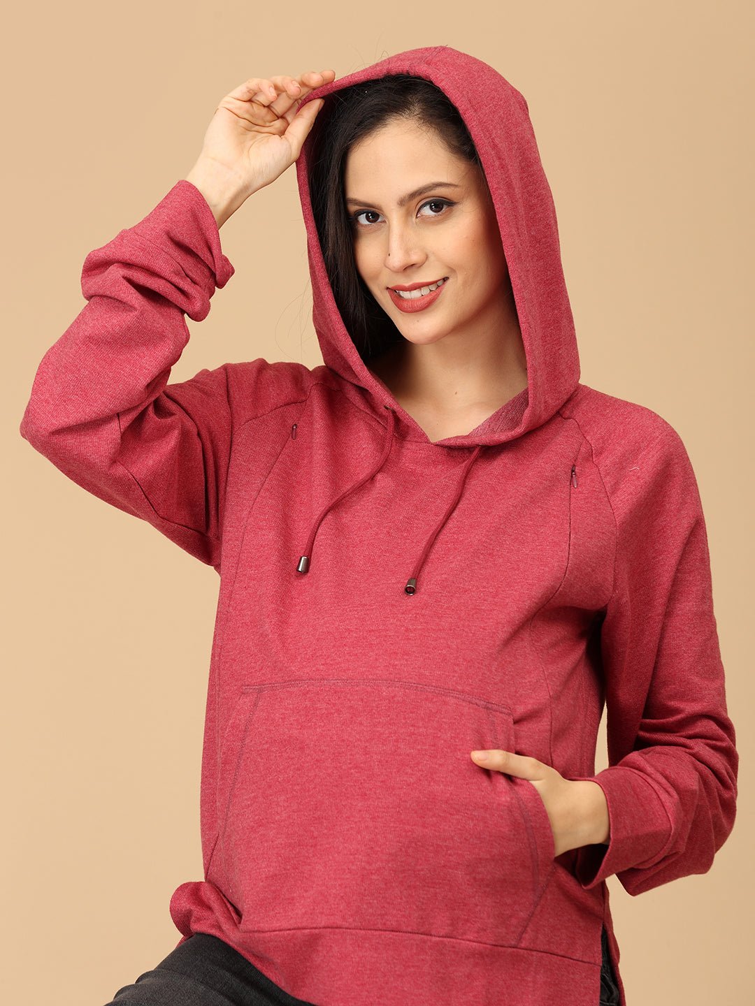 Dusty Snug Maternity and Nursing Sweatshirt Hoodie - MNSWT - SD - DSTS - S