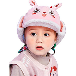 Ear Covering 3d Pink Rabbit Winter Cap for Kids - Little Surprise BoxEar Covering 3d Pink Rabbit Winter Cap for Kids