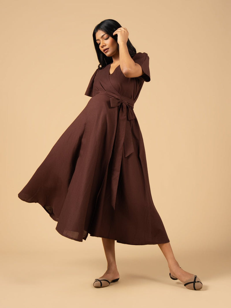 Earth & Ember Maternity Wrap Dress