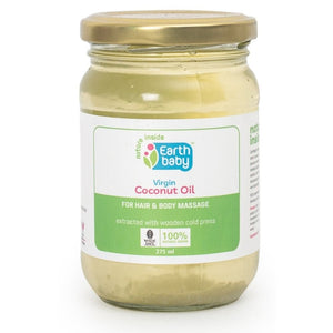 EarthBaby 100% Certified Natural Virgin Coconut Oil, Wood Cold Pressed - 275ml - 3 - 1001 - A