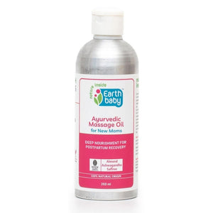 Earthbaby 100% Natural Orgin, Ayurvedic Body Massage Oil for New Mom, with Goodness of Sesame Oil, Coconut Oil, Almond Oil, Moringa Oil, Ashwagandha, Turmeric and Saffron (125 ml) - SC1007A