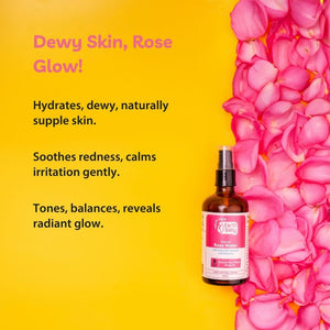 Earthbaby 100% Natural origin Damask Rose Water Spray for Face and Body, for hydrated younger looking skin, for Men & Women (100 ml) - SC1005