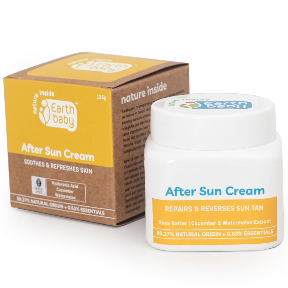 Earthbaby After Sun Cream, 99.37% Natural Origin, Soothes And refreshes Skin, Repairs From Sun Damage,125g ASIN - SC1010