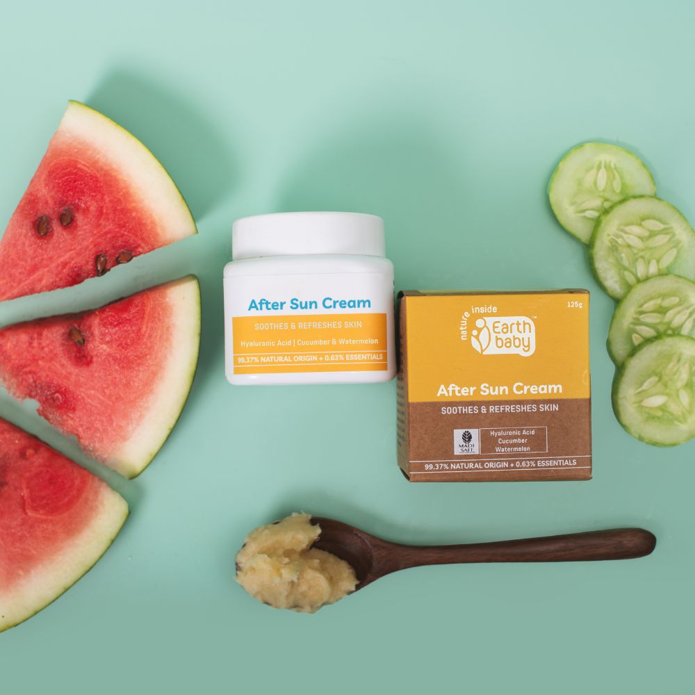 Earthbaby After Sun Cream, 99.37% Natural Origin, Soothes And refreshes Skin, Repairs From Sun Damage,125g ASIN - SC1010