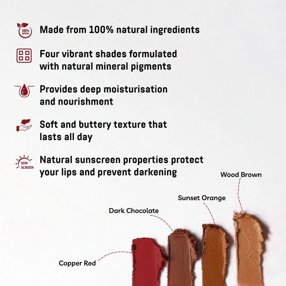 Earthbaby Lipstick Au Naturale, Certified 100% Natural Origin, Pretty Without The Poison - Sunset Orange Skin Care