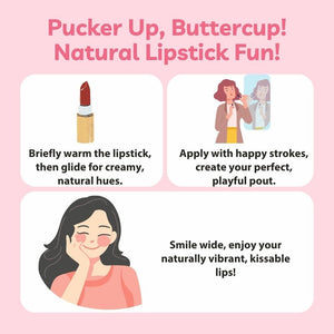 Earthbaby Lipstick Au Naturale, Certified 100% Natural Origin, Pretty Without The Poison - Sunset Orange Skin Care