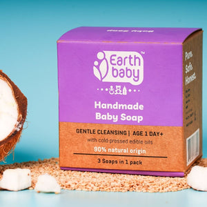 EarthBaby Natural Handmade Baby Soap - 100g/Pack of 3 Baby Skin Care