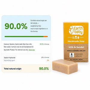 Earthbaby Natural Handmade Milk & Sandal bath soap - Baby Skincare