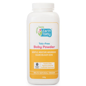 Earthbaby Talc Free Baby Powder, Goodness of Tapioca, Kaolin Clay, Chamomile, Jojoba, Coconut and Olive Oil, Certified 100% Natural origin (150 g) - Baby Skin Care