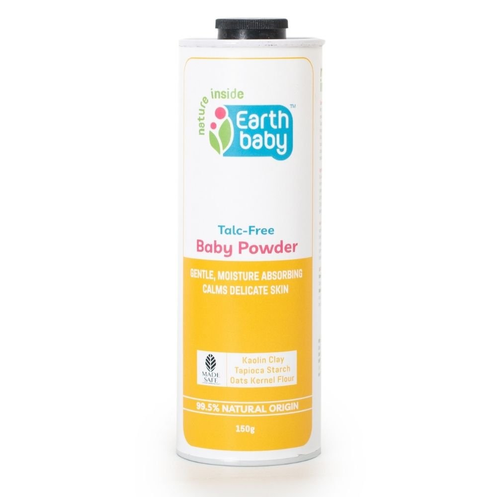 Earthbaby Talc Free Baby Powder, Goodness of Tapioca, Kaolin Clay, Chamomile, Jojoba, Coconut and Olive Oil, Certified 100% Natural origin (150 g) - SC1111