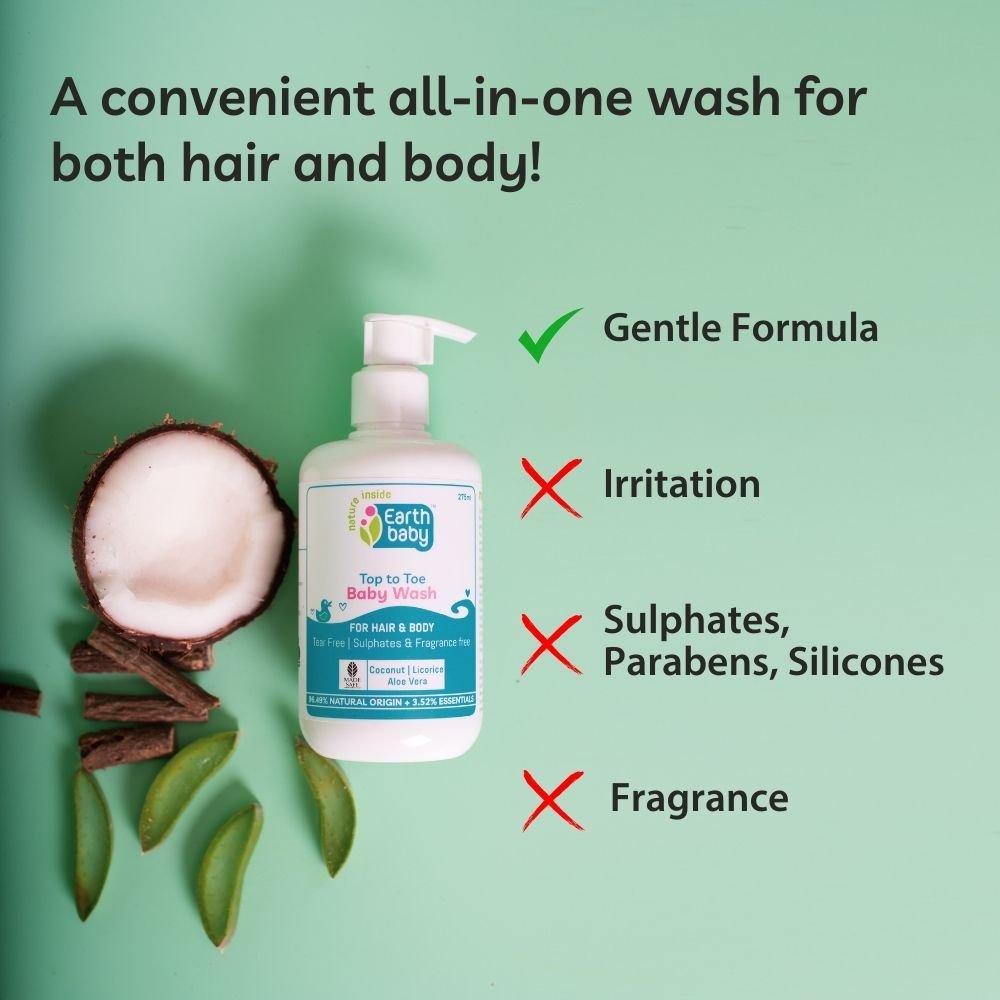 EarthBaby top to toe body wash for baby's hair, face & body | Tear - free with licorice, aloe vera & calendula | no SLS & SLES - 3 - 1012