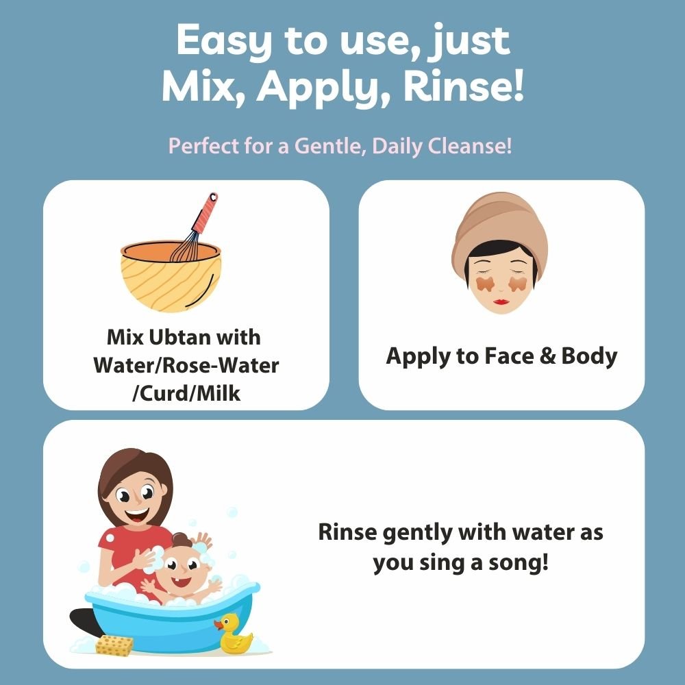 Earthbaby Ubtan Sunni Pindi: Natural Baby Bath Powder, Skin Brightening & Tan Removal - Baby Skin Care