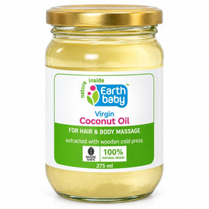 EarthBaby Virgin Coconut Oil 100% Natural Origin Wood Cold Pressed 275ml - Skin Care