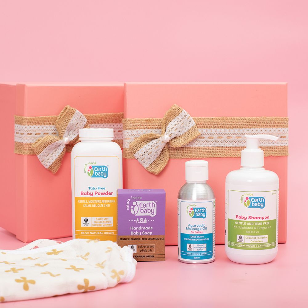 Earthbaby's First Touch Gift Hamper - Blue Gift Box
