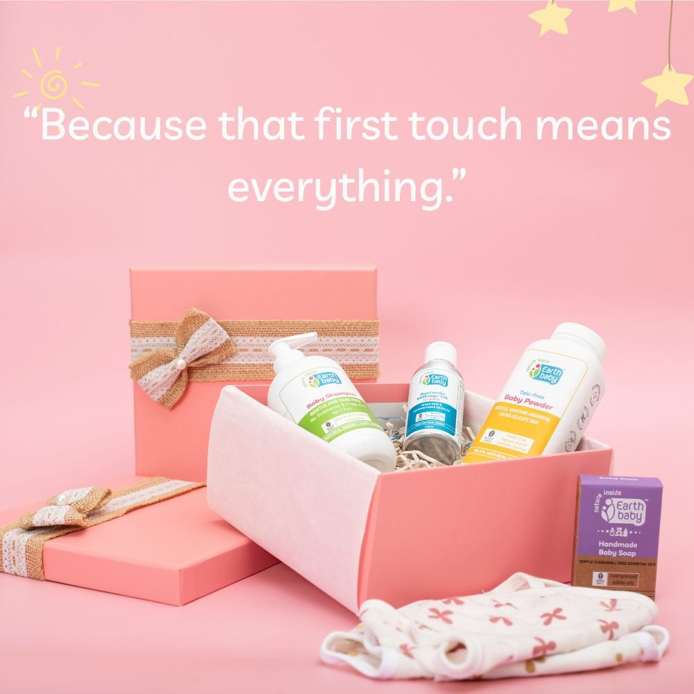 Earthbaby's First Touch Gift Hamper - Blue Gift Box