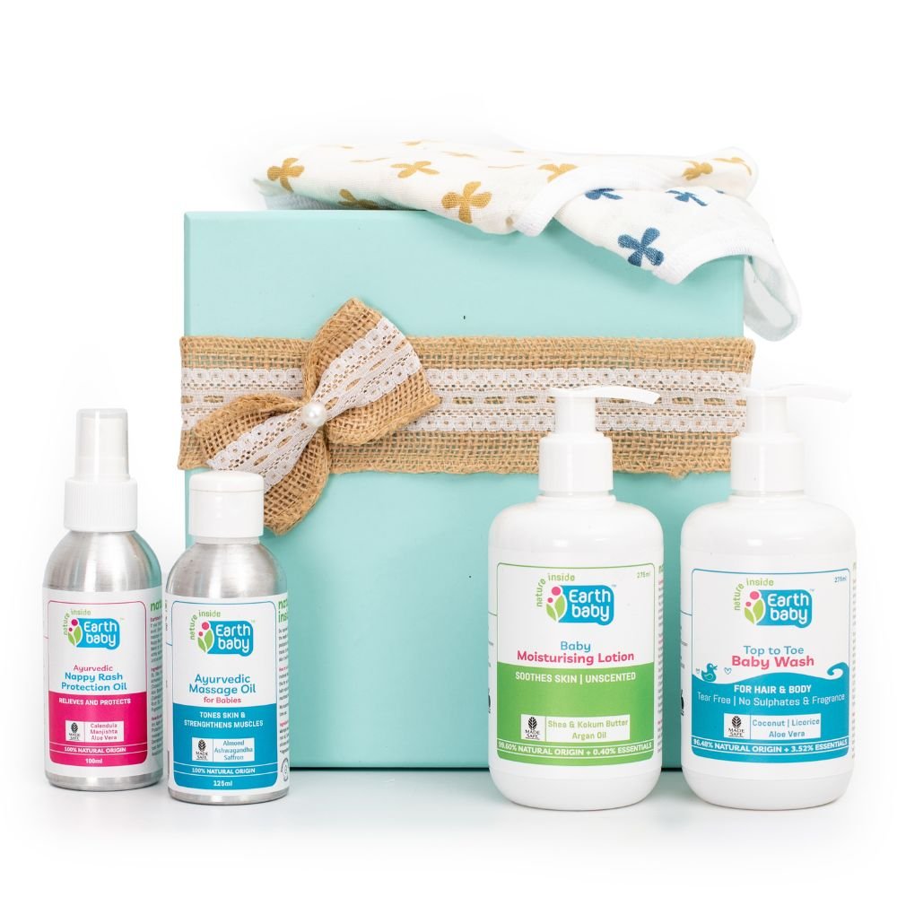 Earthbaby's New Arrival Gentle Care Box - Blue Gift Box