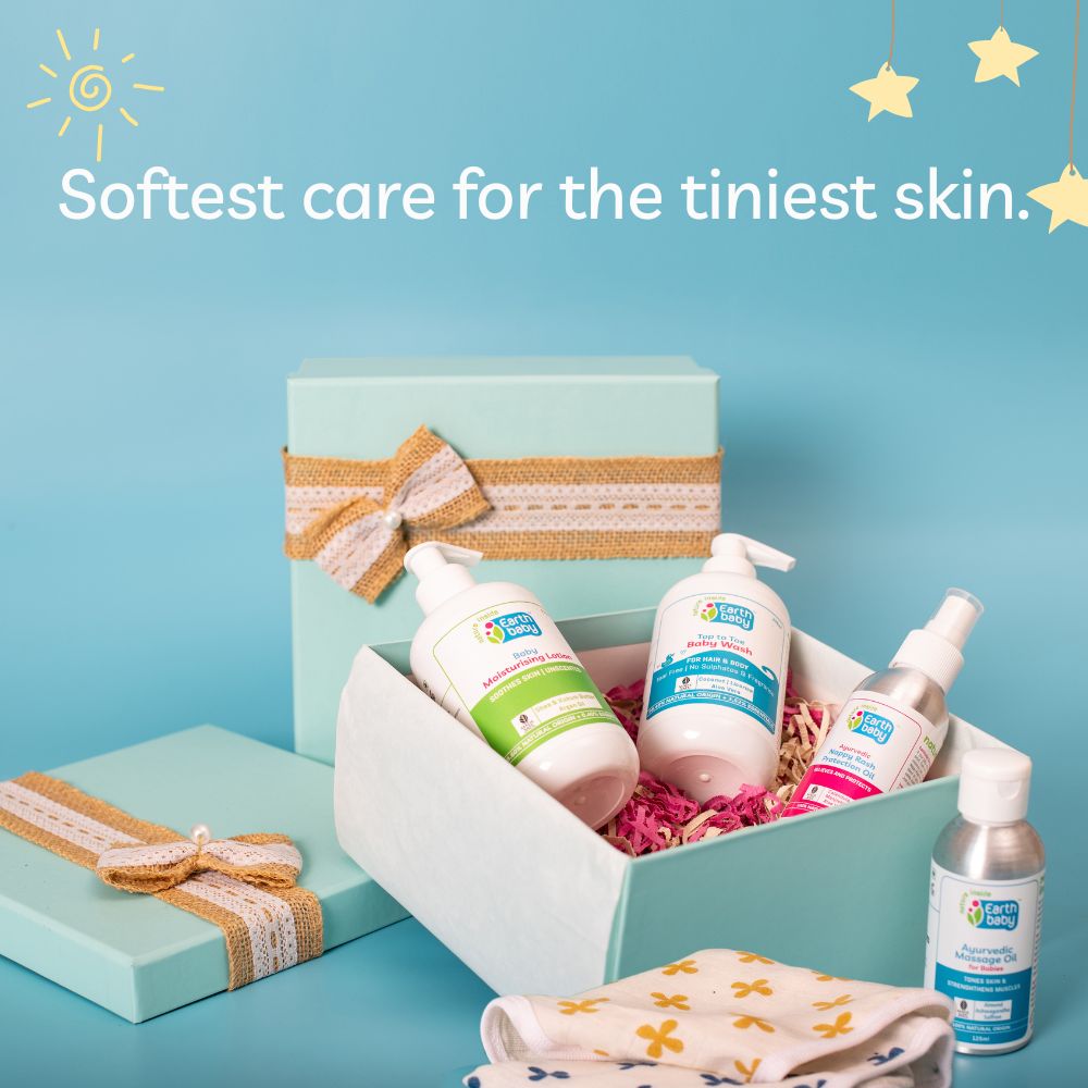 Earthbaby's New Arrival Gentle Care Box - Blue Gift Box