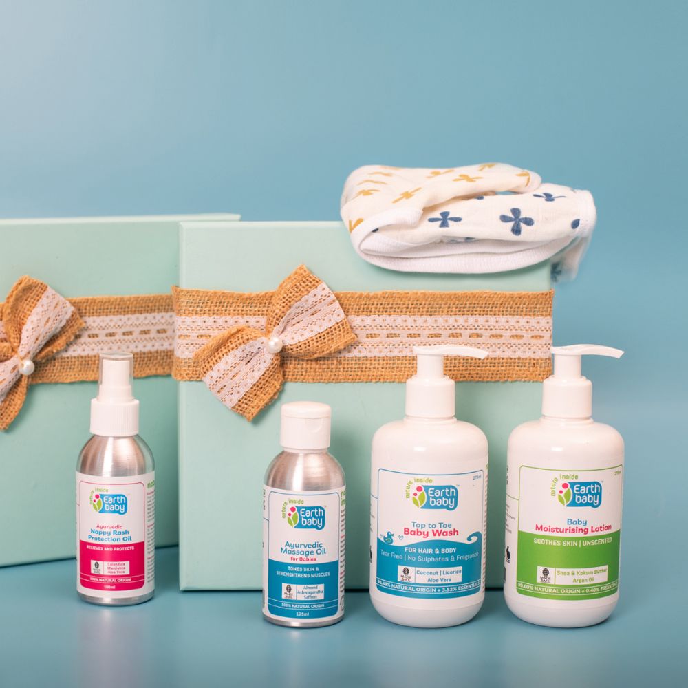 Earthbaby's New Arrival Gentle Care Box - Blue Gift Box